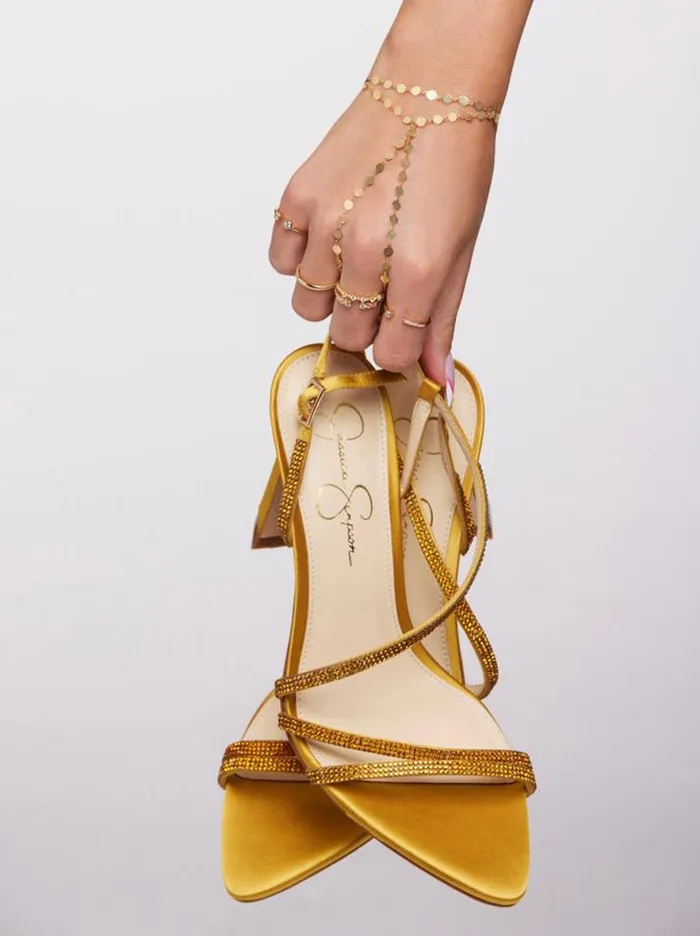Bracelets Accessories Jessica Simpson Demi Fine Hand Chain In Gold Confetti