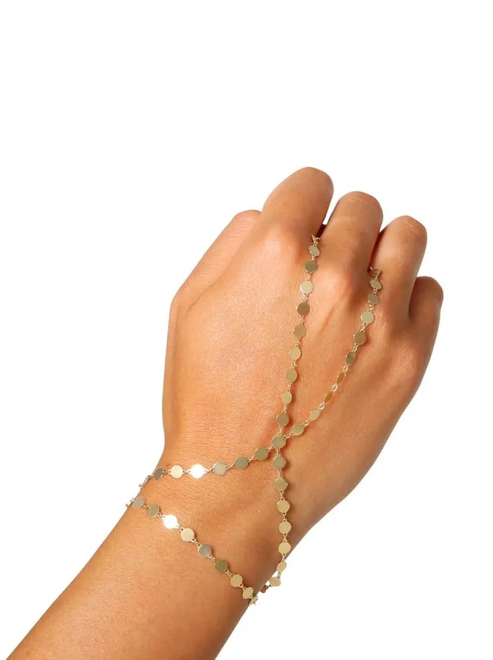 Bracelets Accessories Jessica Simpson Demi Fine Hand Chain In Gold Confetti