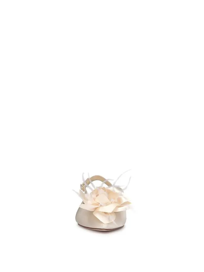 Bridal Shoes Jessica Simpson Evito Sling Back Ballet Flat In Off White