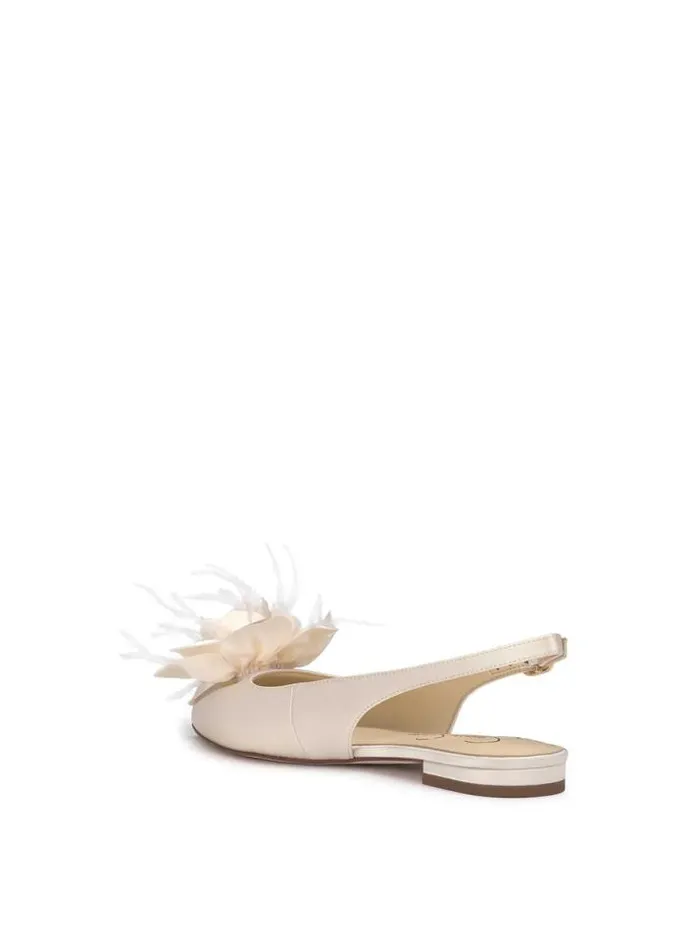 Bridal Shoes Jessica Simpson Evito Sling Back Ballet Flat In Off White