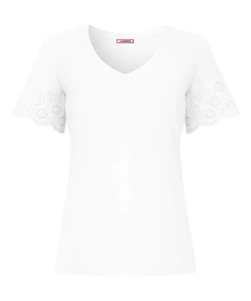 Broderie Sleeve Tee Lilac Tops Tunics and Blouses Joebrowns Apparel Broderie Sleeve Tee Lilac Tops Tunics and Blouses Joebrowns Apparel