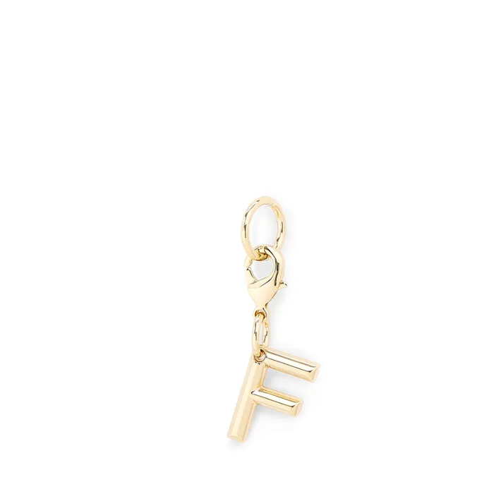 Charm Letter F Gold Color Women Lancel Key Ring