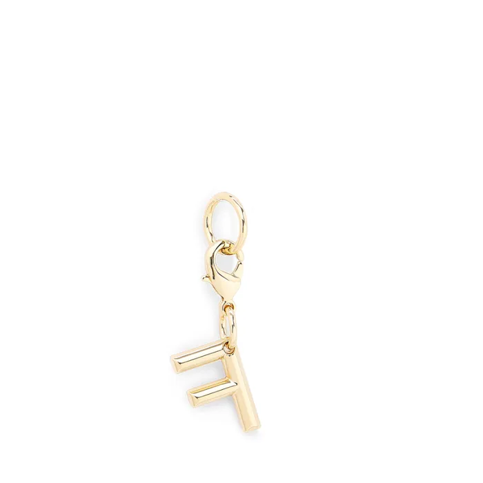 Charm Letter F Gold Color Women Lancel Key Ring Charm Letter F Gold Color Women Lancel Key Ring