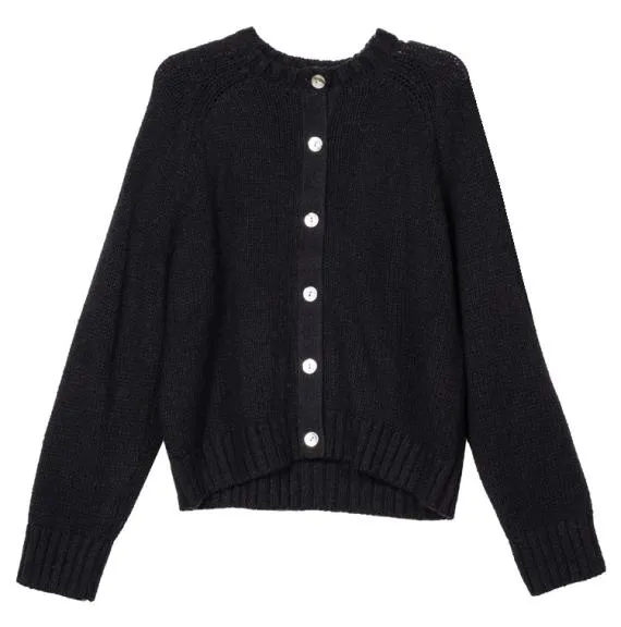 Ciao Lucia Cardigans Cecile Black Cotton Cardigan PreOrder 8211 Women