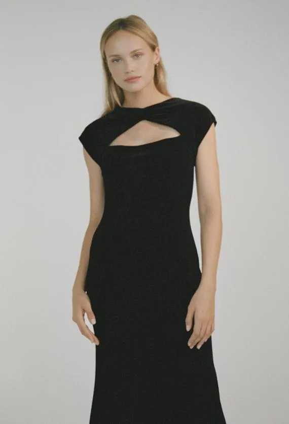 Ciao Lucia Long Dresses Violeta Dress Black Velvet 8211 Women