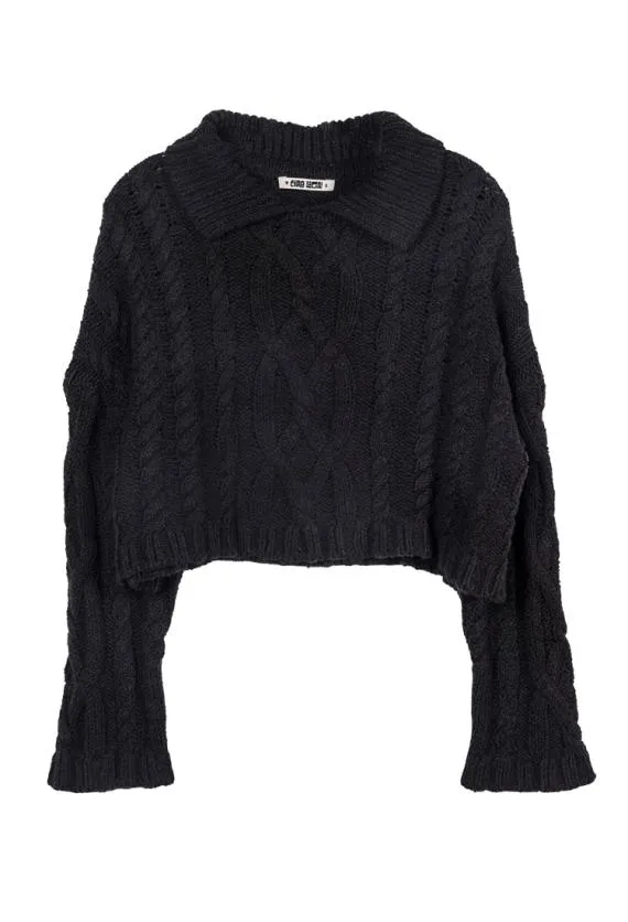 Ciao Lucia Polo Sweaters Branca Gray Cotton Pullover 8211 Women