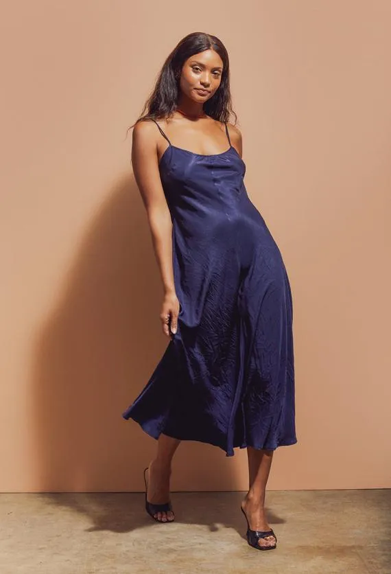 Ciao Lucia Satin Dresses Cristina Dress Midnight 8211 Women