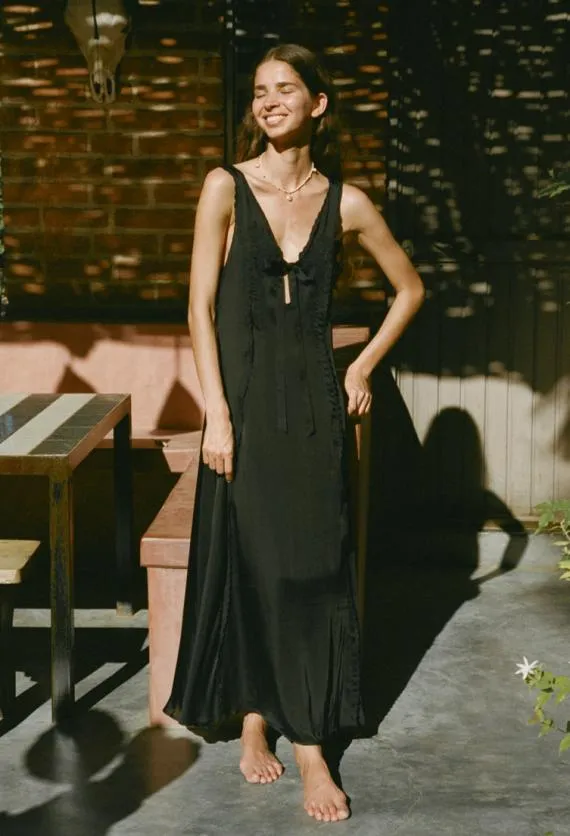 Ciao Lucia Satin Dresses Serena Dress Black 8211 Women