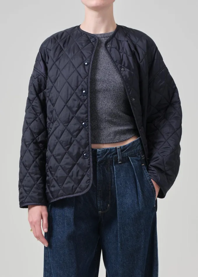 Citizens Of Humanity Huntleigh Quilted Coat In Ink Women Jackets and Coats