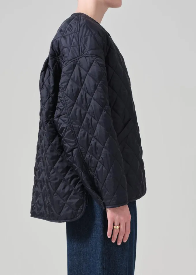 Citizens Of Humanity Huntleigh Quilted Coat In Ink Women Jackets and Coats