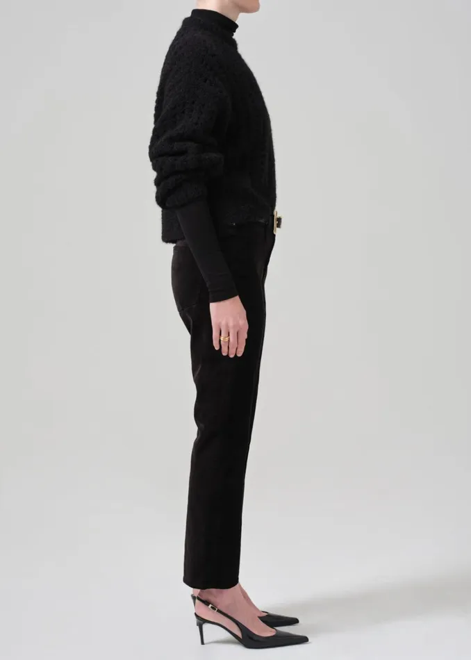 Citizens Of Humanity Isola Cropped Trouser Velvet In Black Women Pants