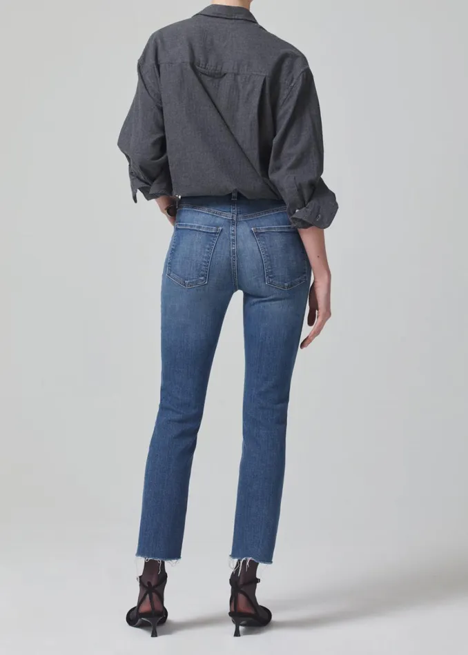 Citizens Of Humanity Isola Straight Crop In Lawless Women Jeans