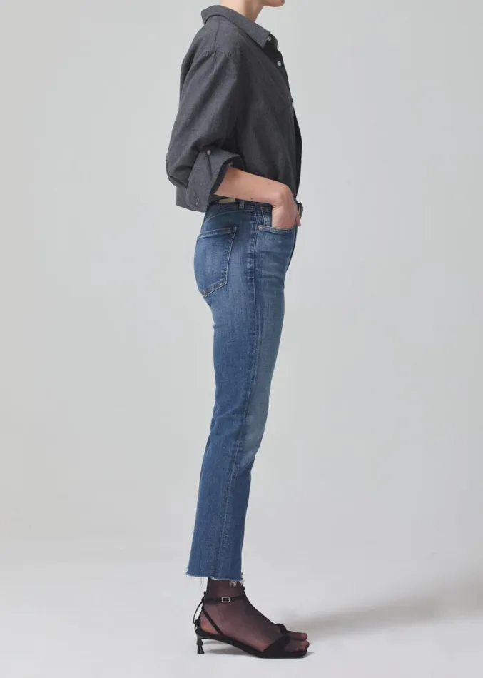 Citizens Of Humanity Isola Straight Crop In Lawless Women Jeans