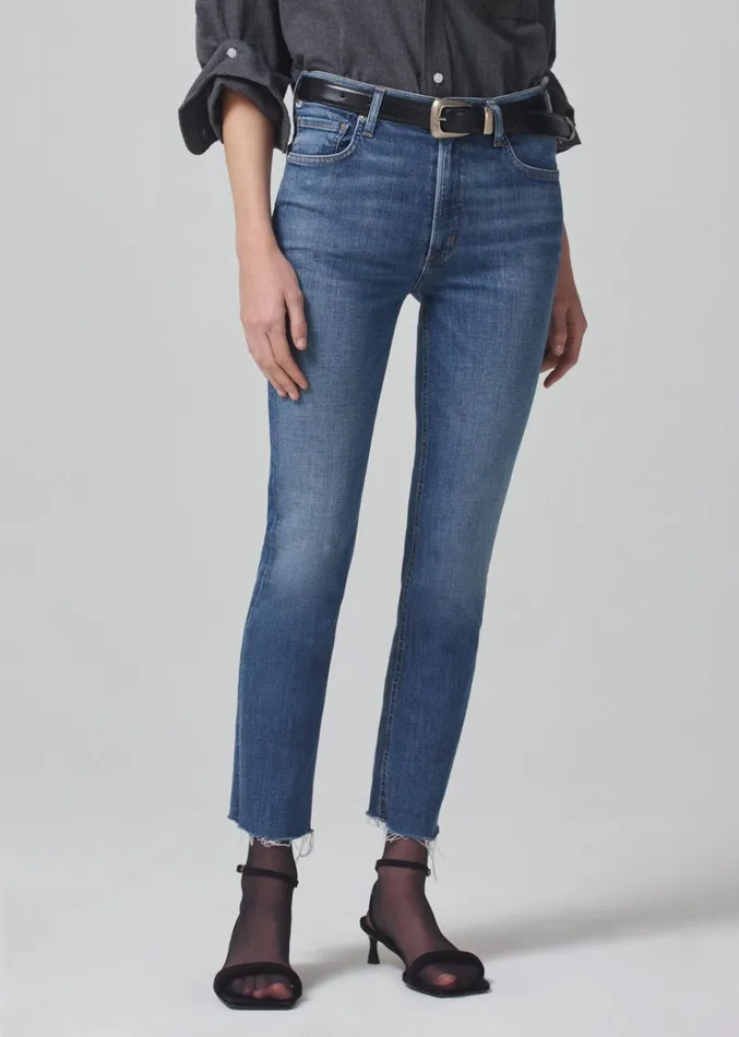 Citizens Of Humanity Isola Straight Crop In Lawless Women Jeans