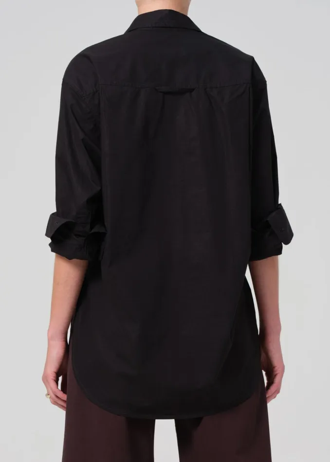 Citizens Of Humanity Kayla Shirt In Black Women Tops