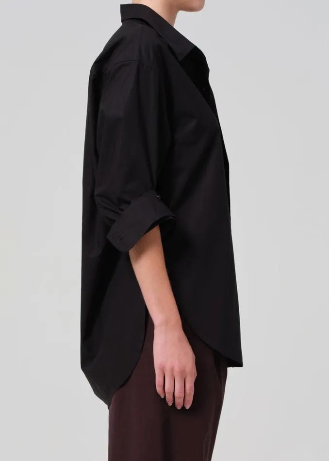 Citizens Of Humanity Kayla Shirt In Black Women Tops