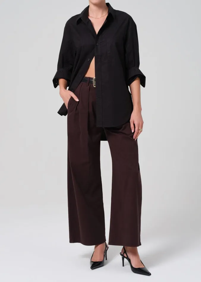 Citizens Of Humanity Kayla Shirt In Black Women Tops