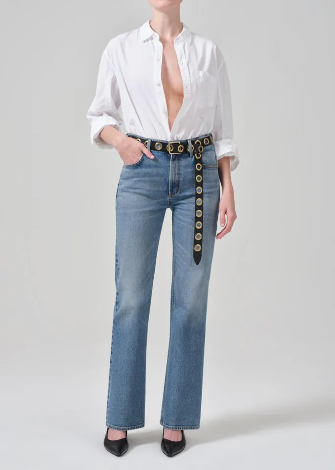 Citizens Of Humanity Kayla Shrunken Shirt In Optic White Women Tops