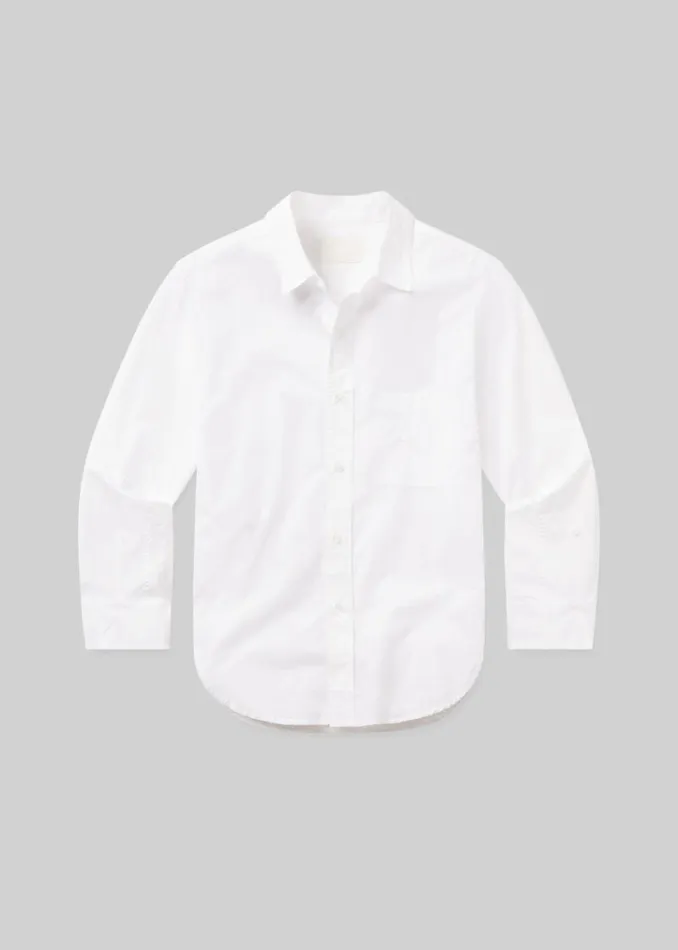 Citizens Of Humanity Kayla Shrunken Shirt In Optic White Women Tops