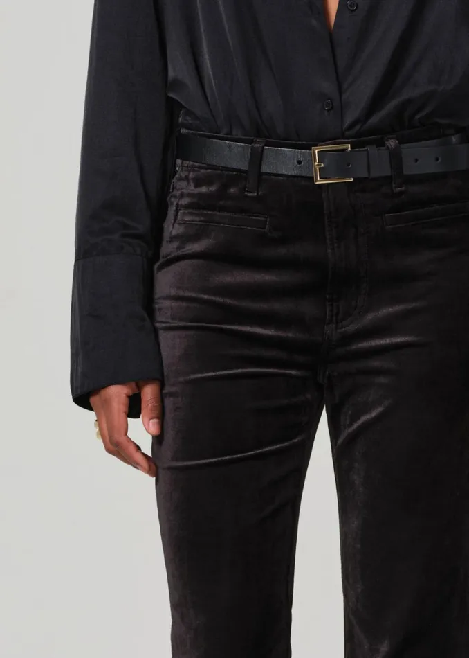 Citizens Of Humanity Lilah Flare With Welt Pocket Velvet In Black Women Pants