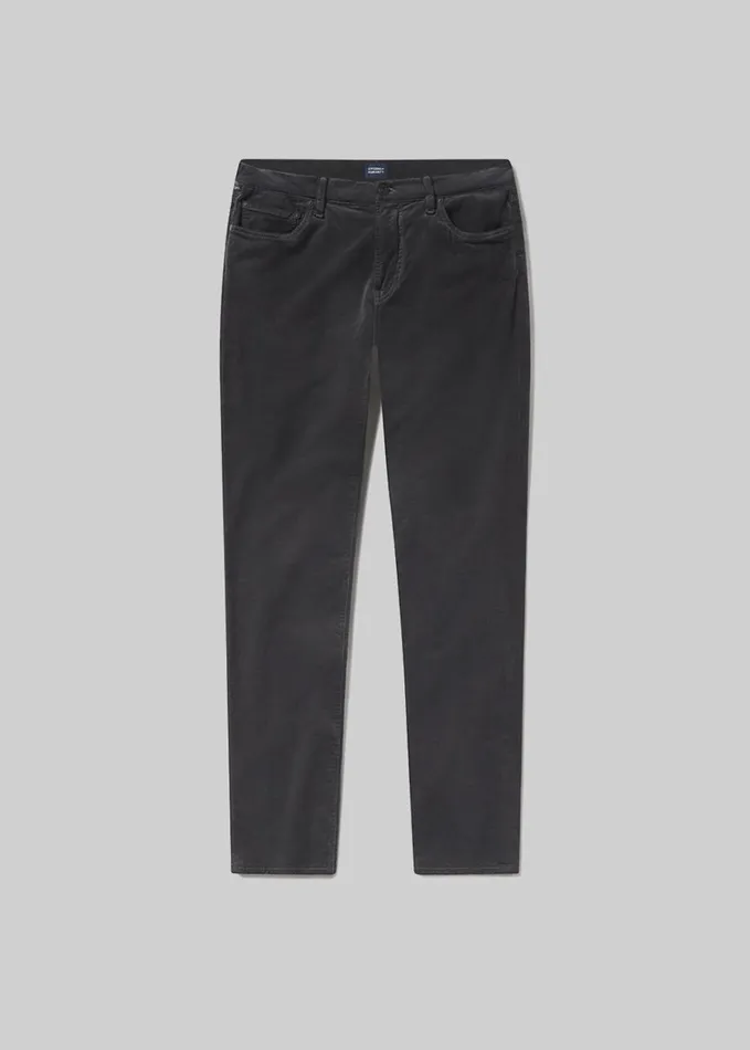 Citizens Of Humanity London Tapered Slim Velvet In Charred Cedar Men Pants