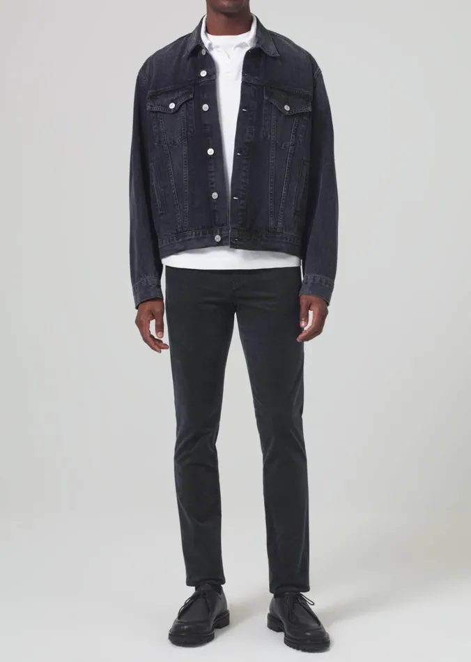 Citizens Of Humanity London Tapered Slim Velvet In Charred Cedar Men Pants