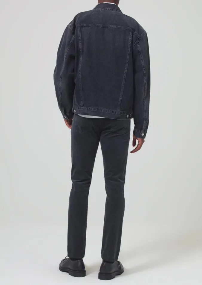 Citizens Of Humanity London Tapered Slim Velvet In Charred Cedar Men Pants