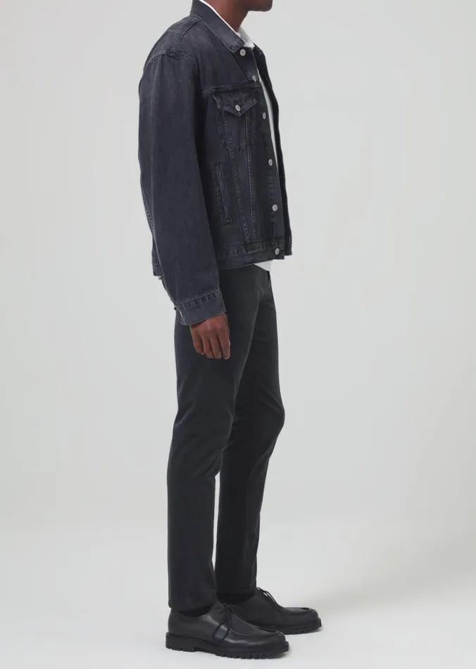 Citizens Of Humanity London Tapered Slim Velvet In Charred Cedar Men Pants