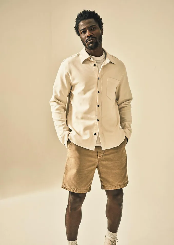 Citizens Of Humanity Luca Bucket Dye Shirt French Terry In Spectral Men Shirts