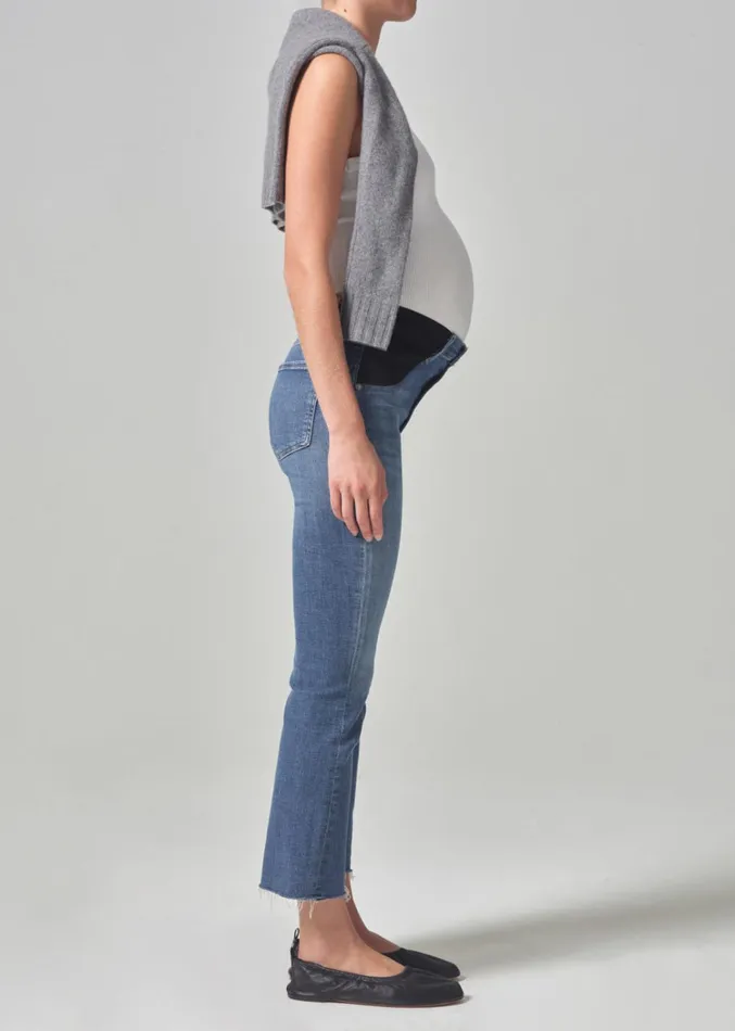 Citizens Of Humanity Maternity Isola Mid Rise Cropped Boot In Lawless Women Maternity