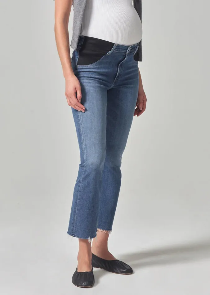 Citizens Of Humanity Maternity Isola Mid Rise Cropped Boot In Lawless Women Maternity