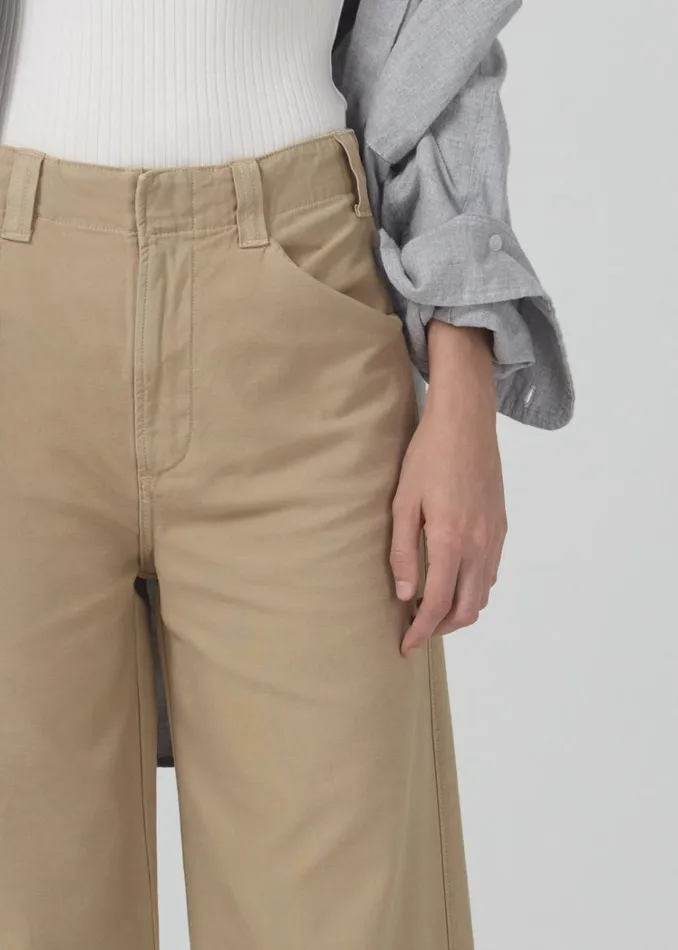 Citizens Of Humanity Paloma Utility Trouser In Khaki Classic Women Pants