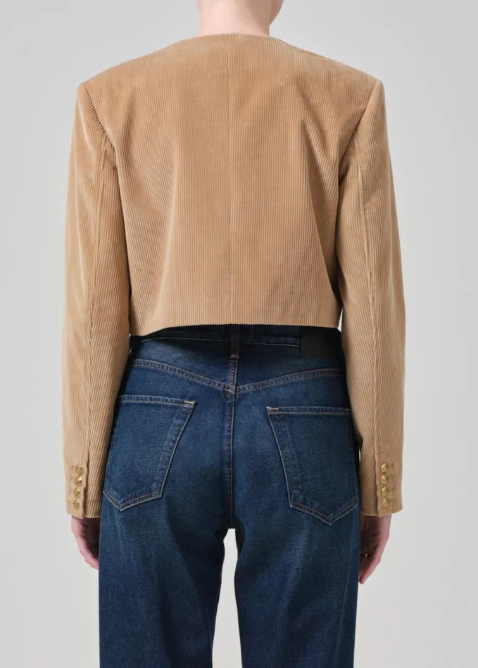 Citizens Of Humanity Pia Cropped Jacket In Ambra Women Jackets and Coats