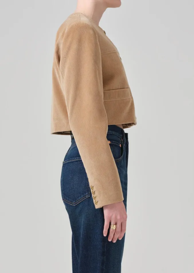 Citizens Of Humanity Pia Cropped Jacket In Ambra Women Jackets and Coats