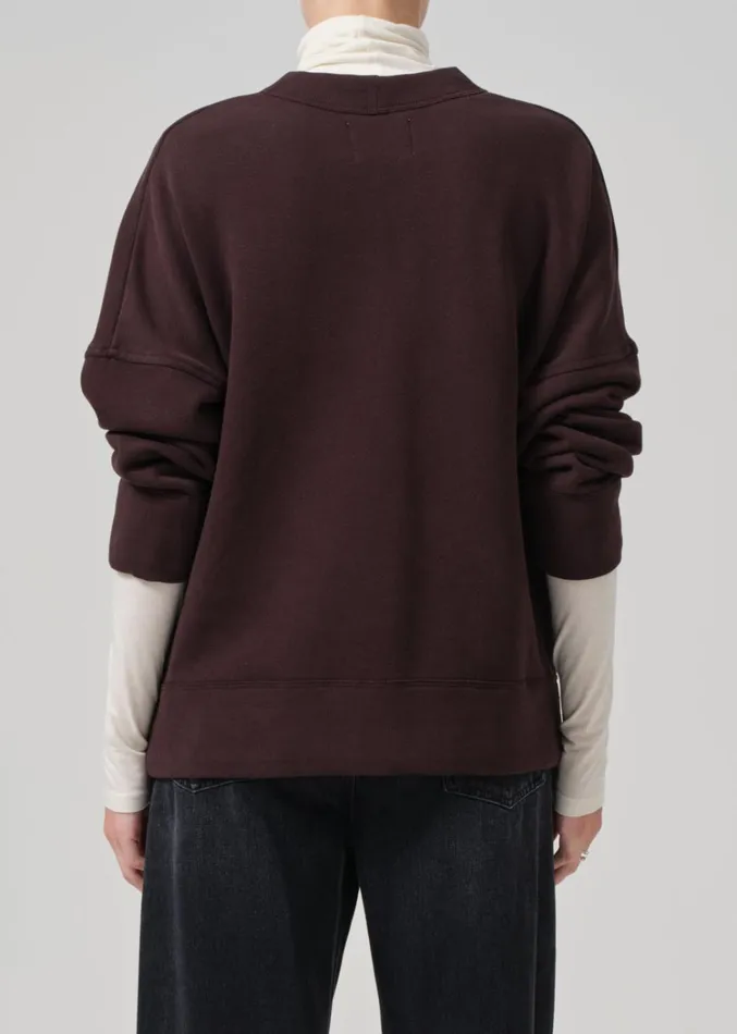 Citizens Of Humanity Ronan V Neck In Clove Women Tops