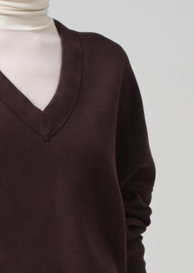 Citizens Of Humanity Ronan V Neck In Clove Women Tops