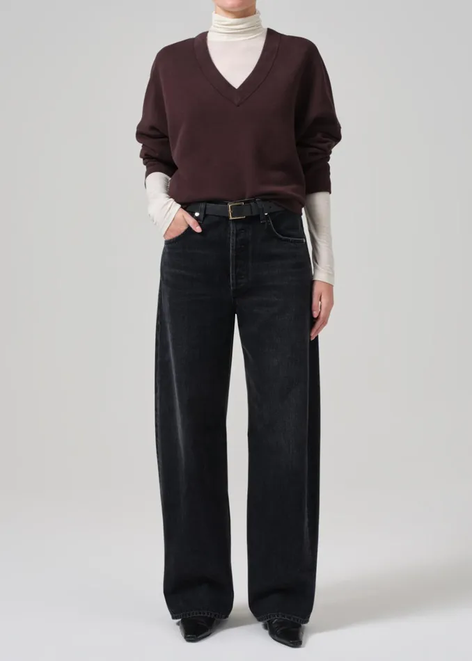 Citizens Of Humanity Ronan V Neck In Clove Women Tops