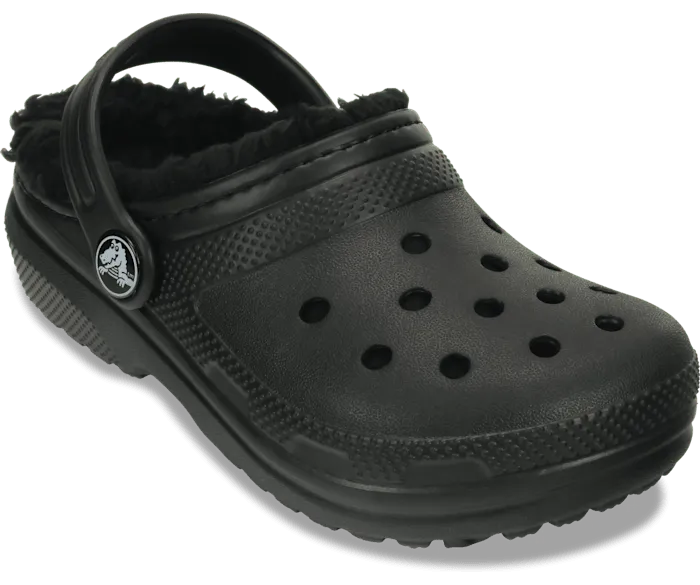 Classic Lined Clog Black Black Kids Crocs Clogs