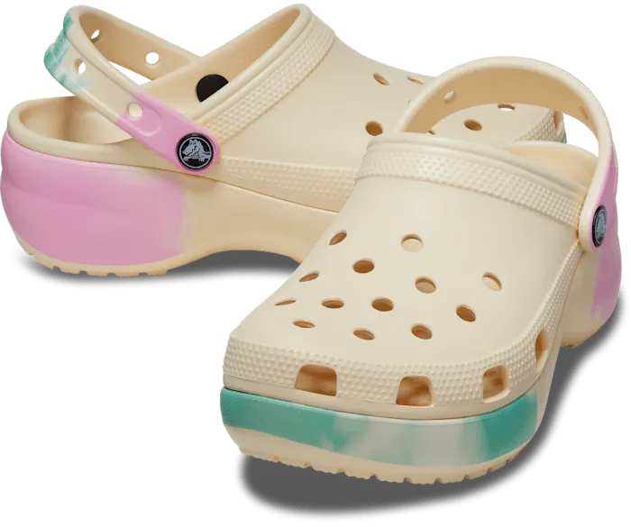 Classic Platform Ombre Clog Vanillamulti Women Crocs Platforms 038 Wedges