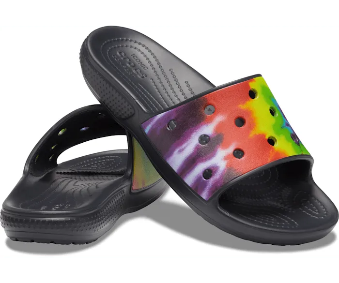 Classic TieDye Graphic Slide Multi Men Crocs Slides