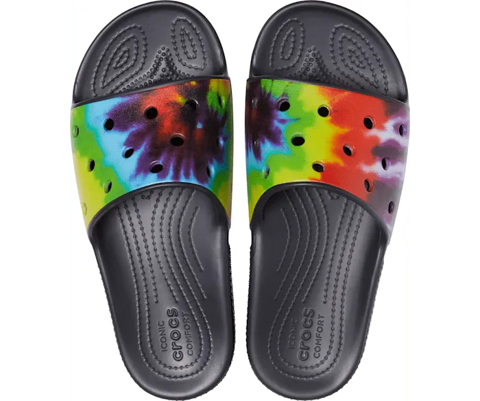 Classic TieDye Graphic Slide Multi Men Crocs Slides