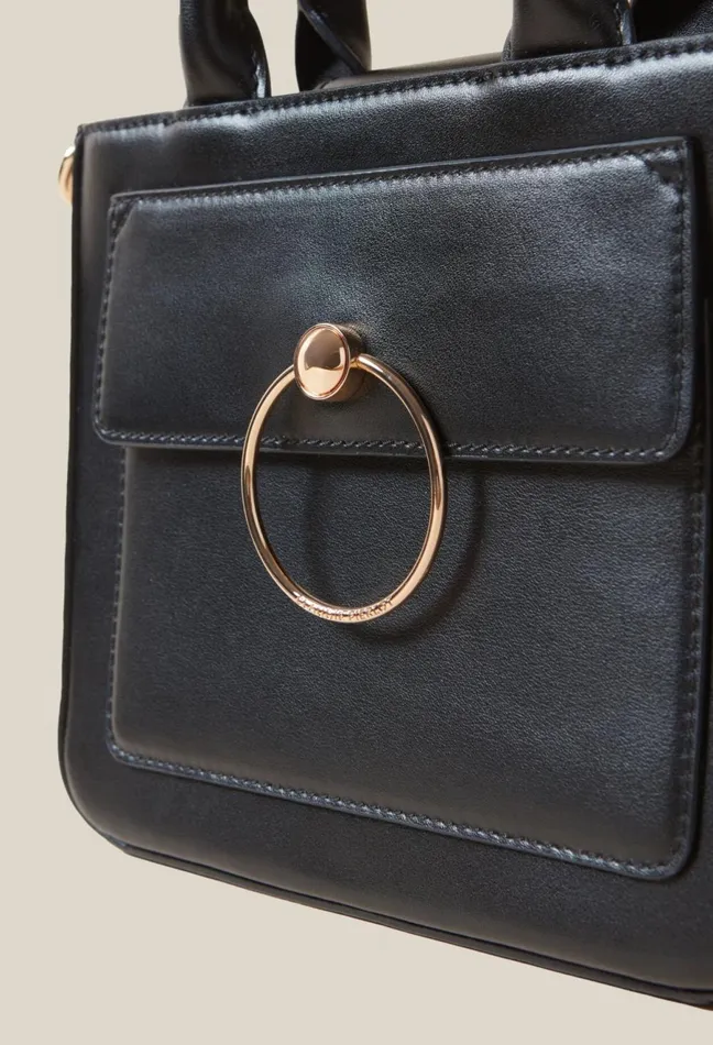 Claudie Pierlot Anouck Smooth Leather Chain Bag Black Women Crossbody Bags Claudie Pierlot Anouck Smooth Leather Chain Bag Black Women Crossbody Bags
