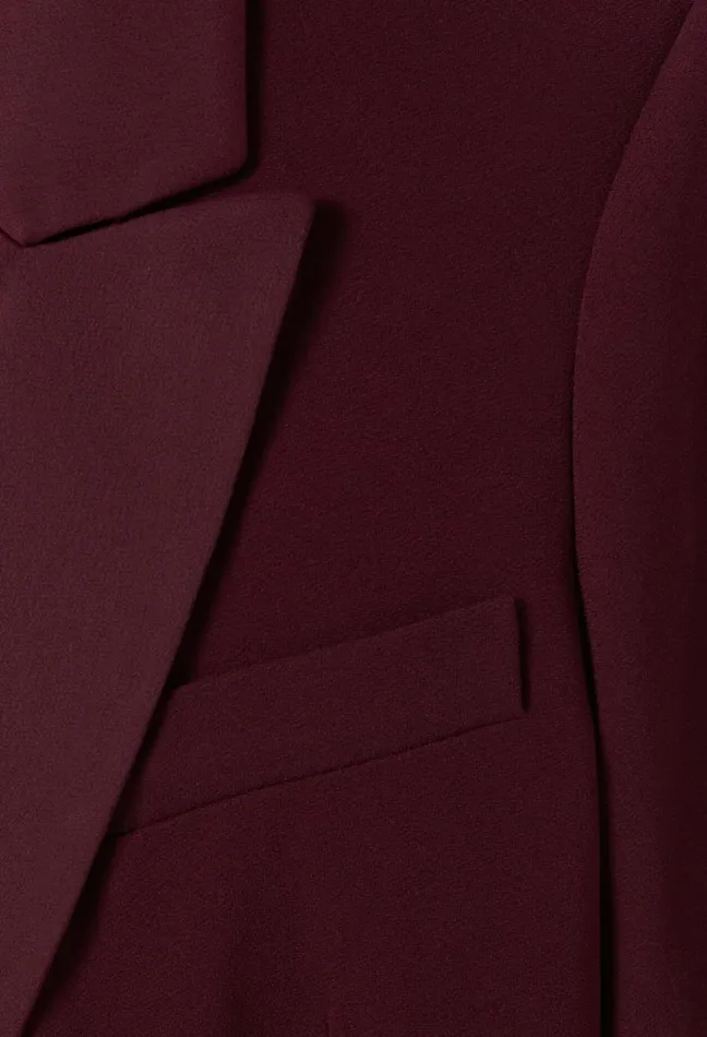 Claudie Pierlot Belted Tailored Jacket Burgundy Women Blazers