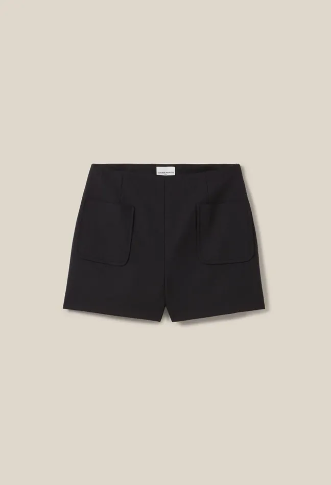 Claudie Pierlot Black HighWaisted Shorts Women Skirts And Shorts