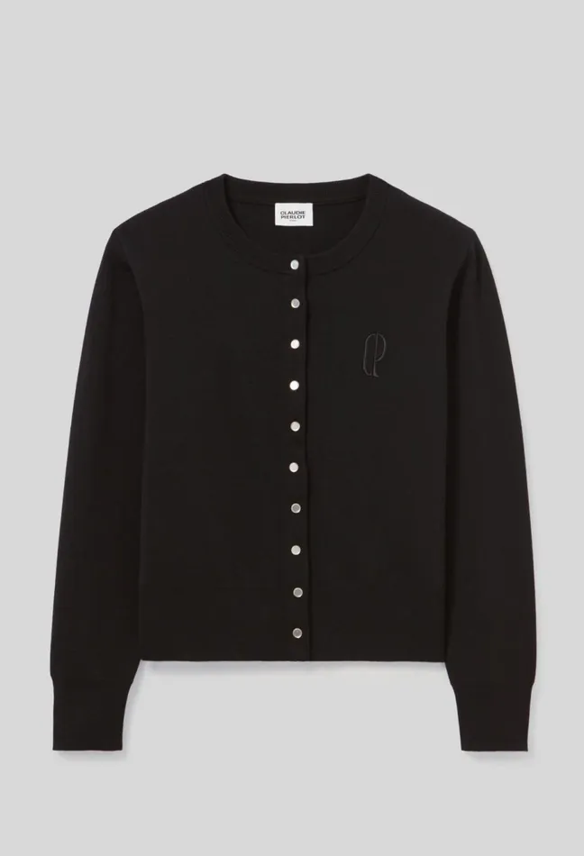 Claudie Pierlot Buttoned Cardigan Black Women Knitwear And Cardigans