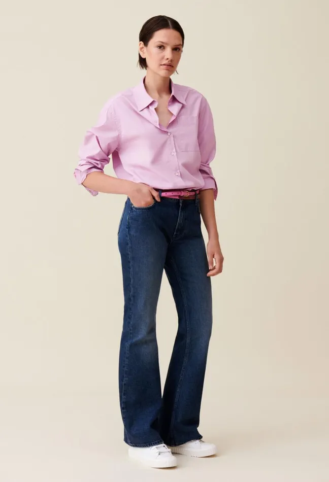 Claudie Pierlot Buttoned Shirt Pale Pink Women Tops And Shirts