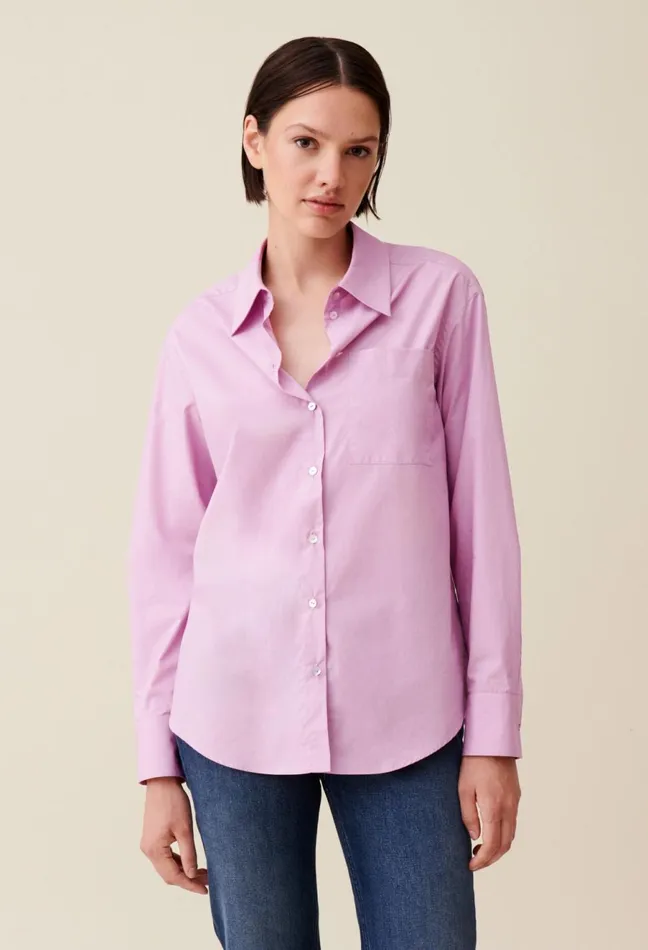 Claudie Pierlot Buttoned Shirt Pale Pink Women Tops And Shirts Claudie Pierlot Buttoned Shirt Pale Pink Women Tops And Shirts