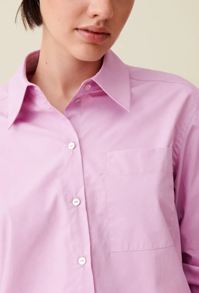 Claudie Pierlot Buttoned Shirt Pale Pink Women Tops And Shirts Claudie Pierlot Buttoned Shirt Pale Pink Women Tops And Shirts