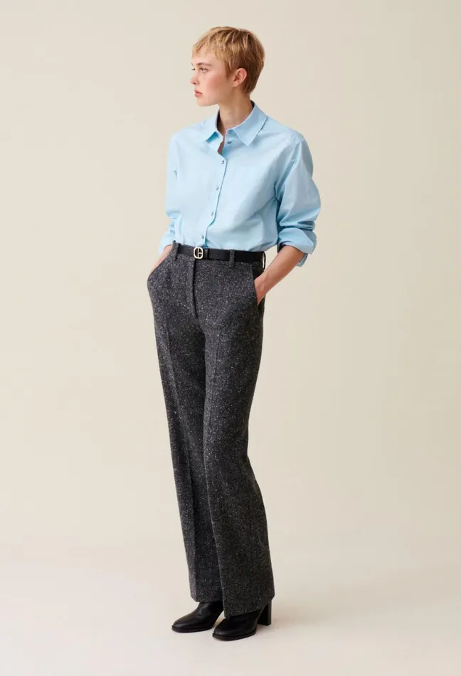 Claudie Pierlot Buttoned Shirt Sky Blue Women Tops And Shirts