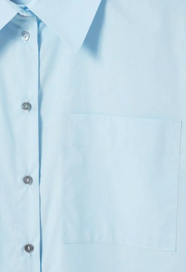 Claudie Pierlot Buttoned Shirt Sky Blue Women Tops And Shirts Claudie Pierlot Buttoned Shirt Sky Blue Women Tops And Shirts